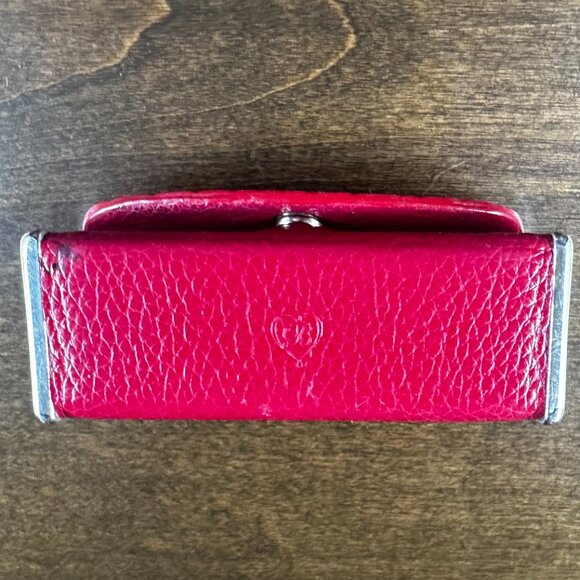 Brighton Crimson Red Lipstick Case Silver Mirror Inside - Picture 6 of 9